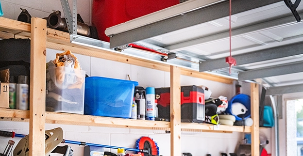 Garage shelving.