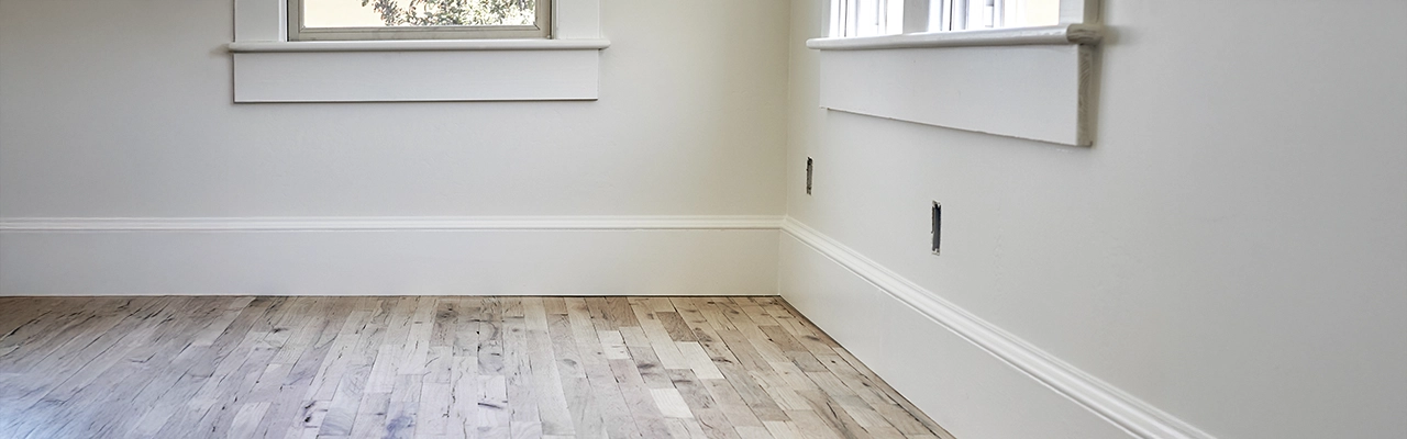 Stripped wood floor.