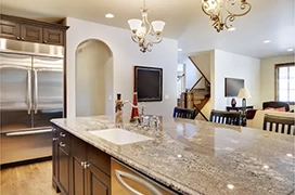 Open concept updated kitchen.