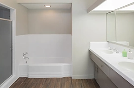 Clean bathroom.