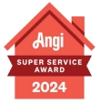 Angi Super Service Award 2024 logo.