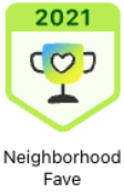 Neighborhood Fave Awards badge 2021