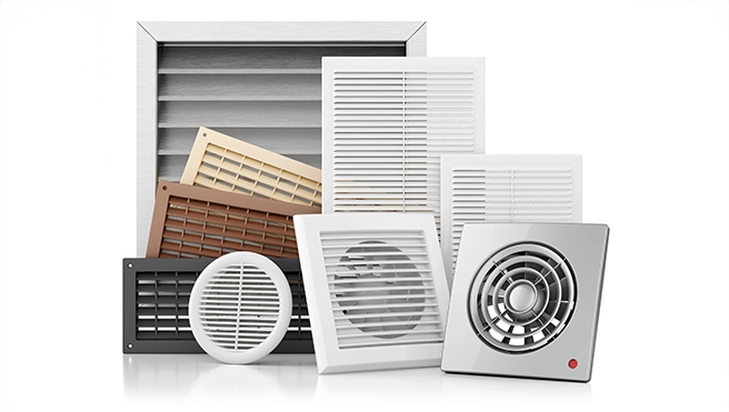 A picture of an assortment of exhaust fans.