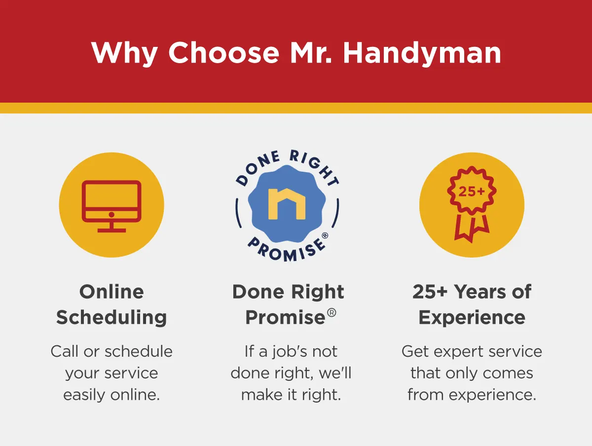 Reasons customers should choose Mr. Handyman for their home assembly service.