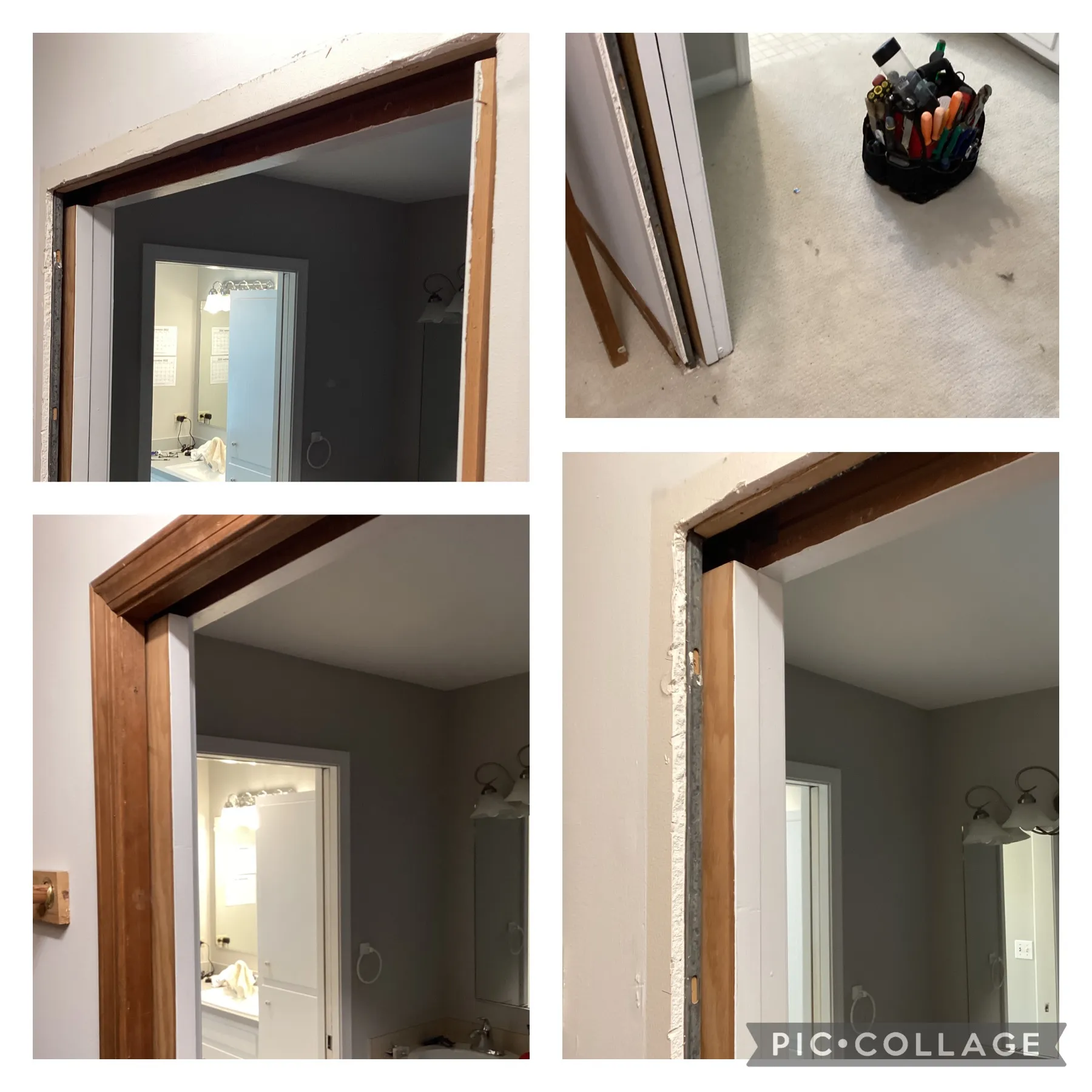 Door trim carpentry in Wheaton, IL by the team at Mr. Handyman of Wheaton-Hinsdale.