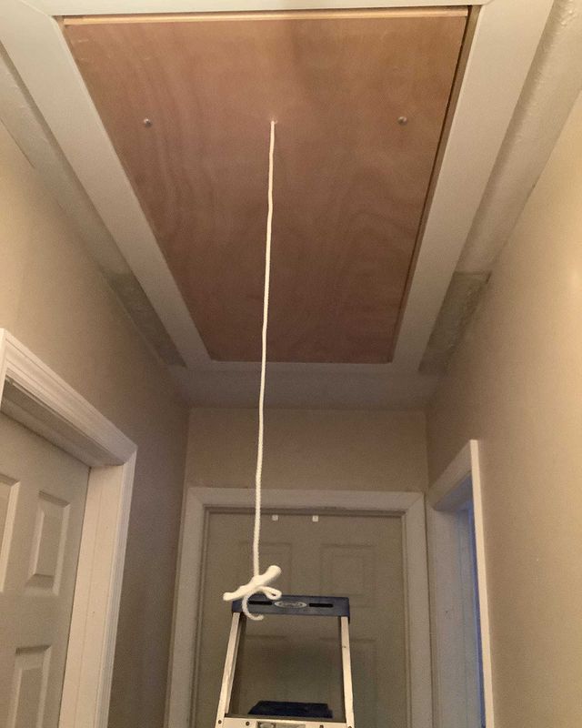 Attic ladder installation