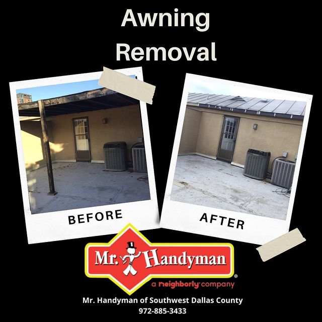 Awning Removal Before and After