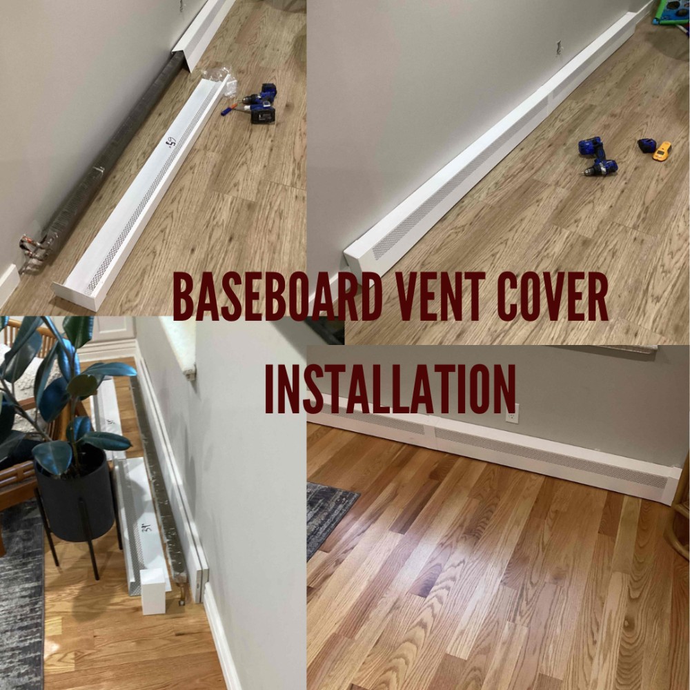 Baseboard vent cover installation