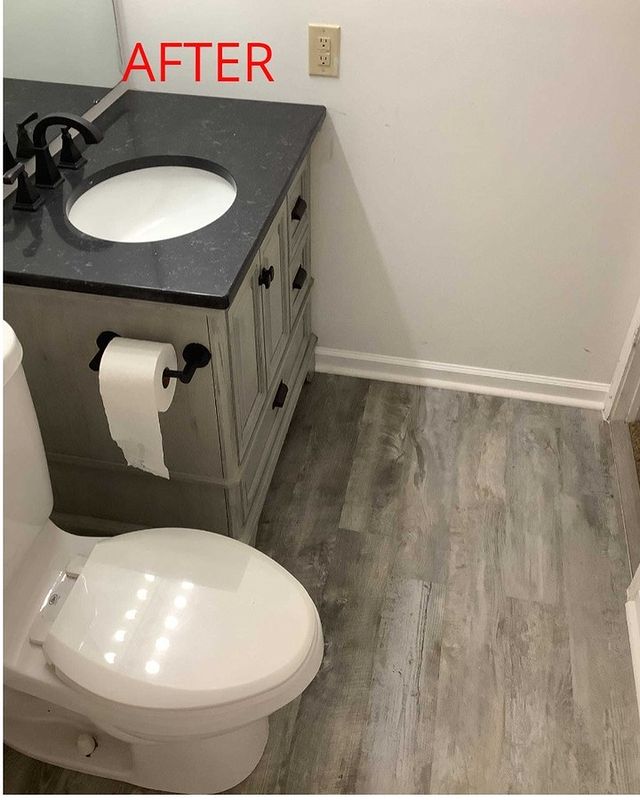 Another successful bathroom remodel done by Mr. Handyman of Avon, Brownsburg & Plainfield!