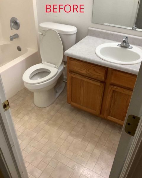 Another successful bathroom remodel done by Mr. Handyman of Avon, Brownsburg & Plainfield!