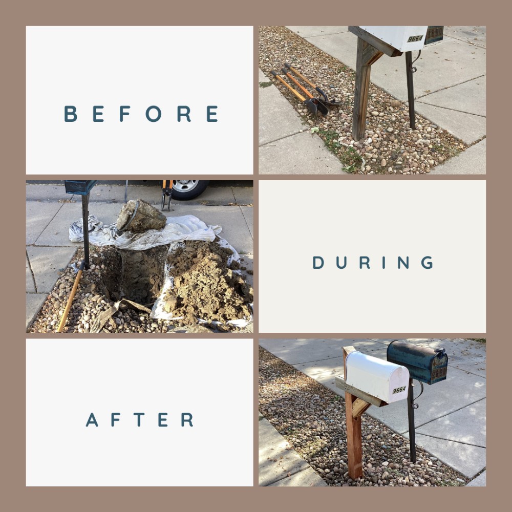 Broken mail post repair