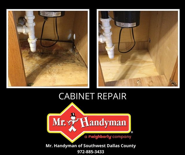 Cabinet Repair Before and After