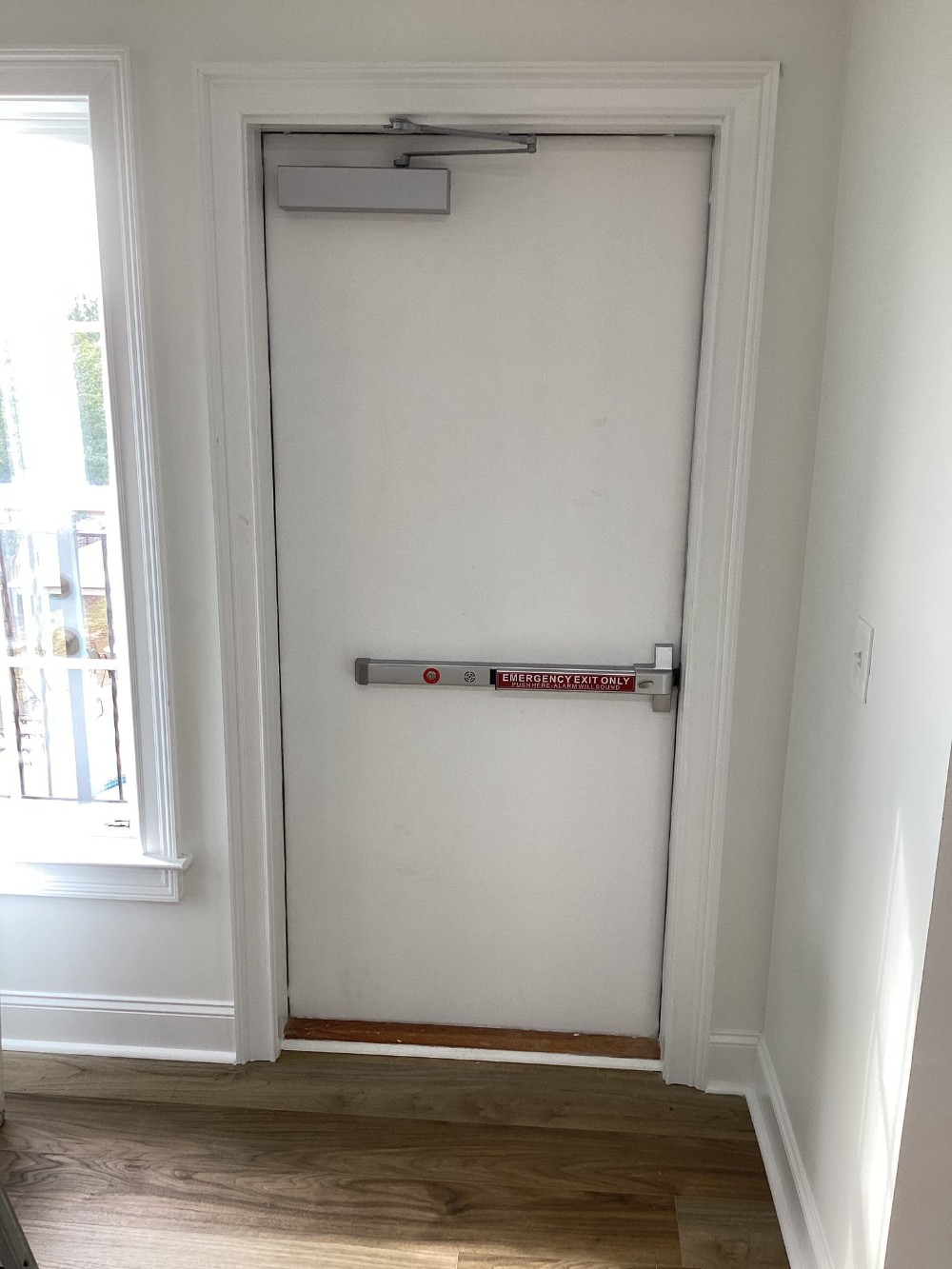 Commercial Emergency Push Bar Installation