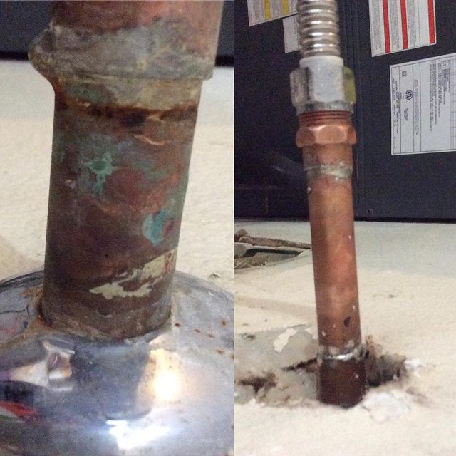 Copper Pipe Replacement on Hot Water Heater.