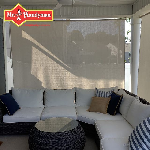 Created beautiful outdoor space by installing shades for privacy
