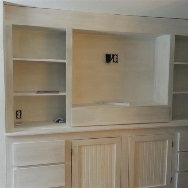 Custom built entertainment center