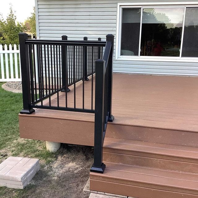 Outdoor wooden deck remodel.