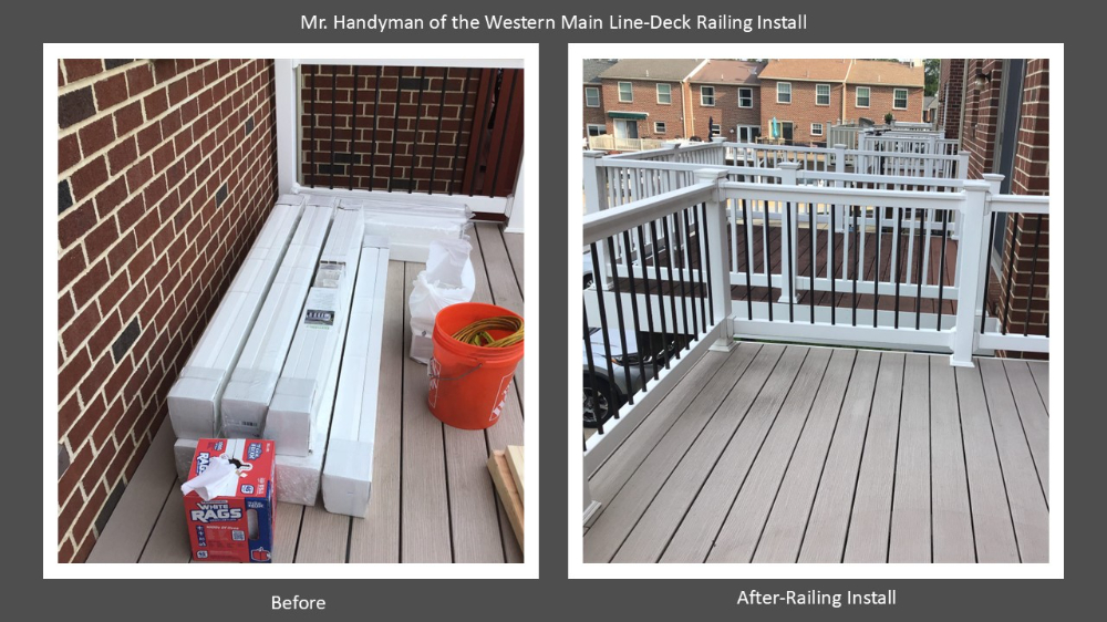 Deck Railing Install Downingtown, Pa Chester County