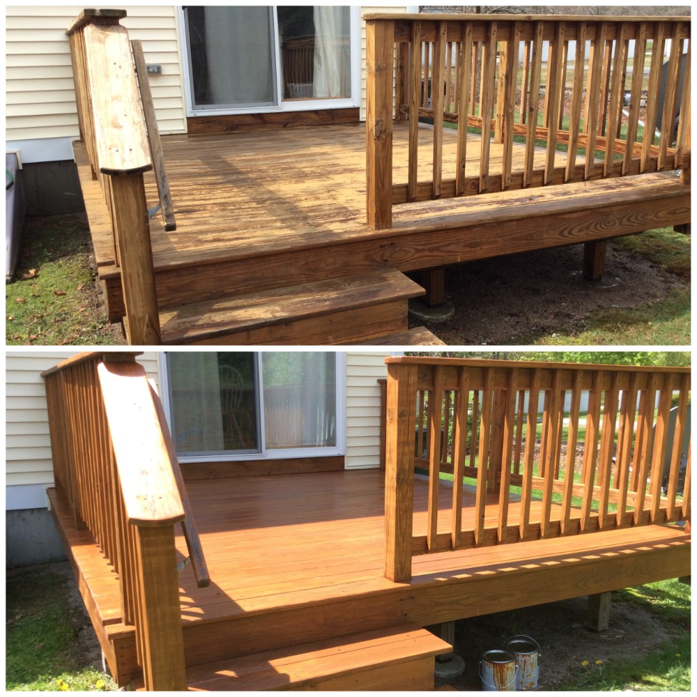 Mr. Handyman service pro deck staining