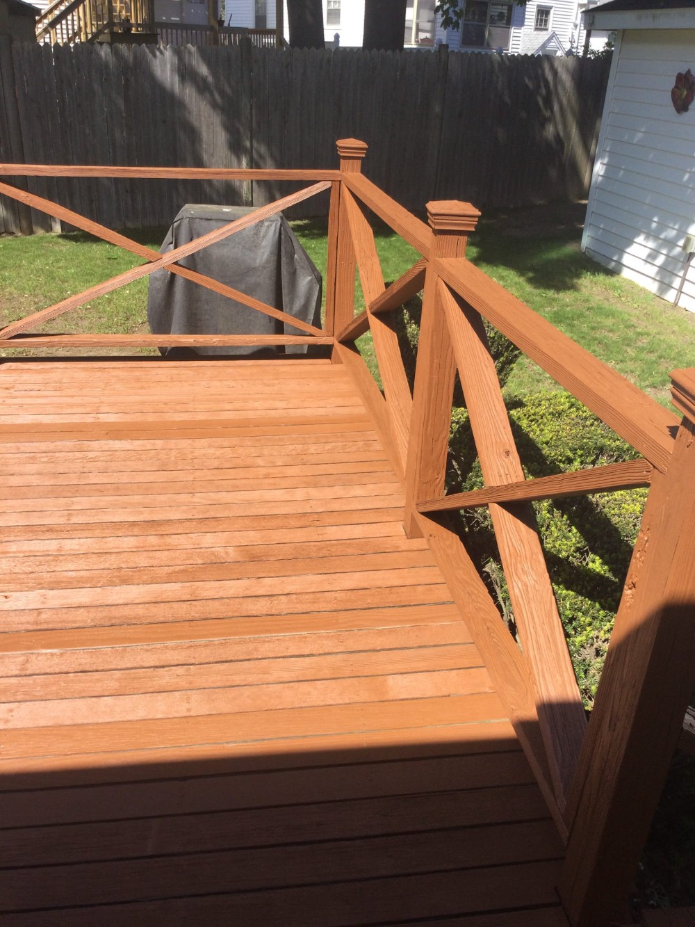 Deck staining