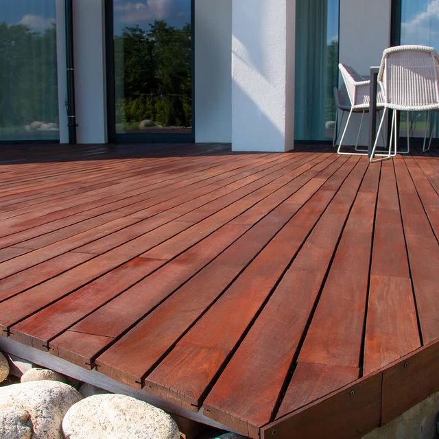 Stained deck.