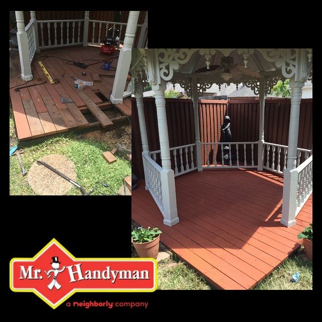 Deck Repaired and Staining
