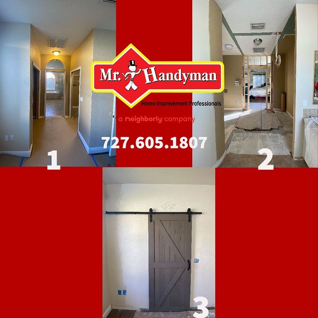 home remodel with sliding barn door