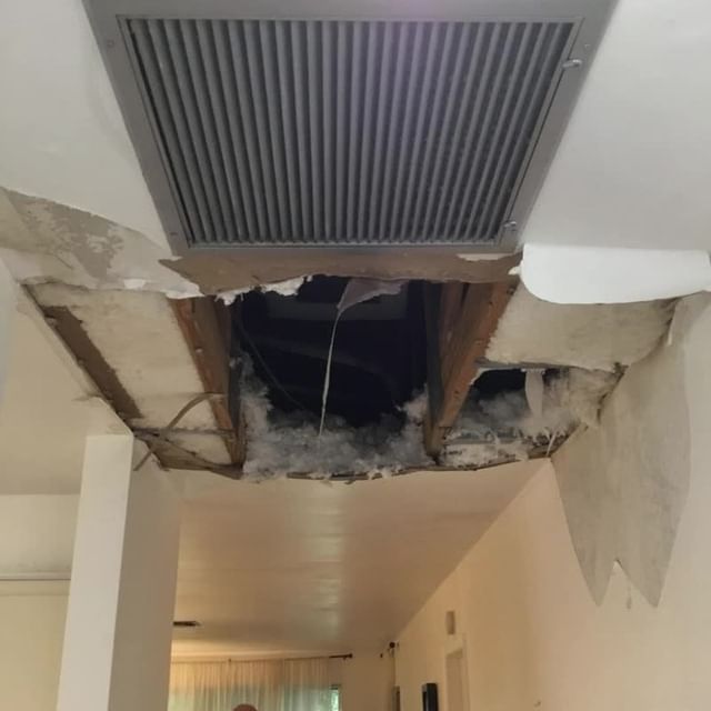 Drywall repaired