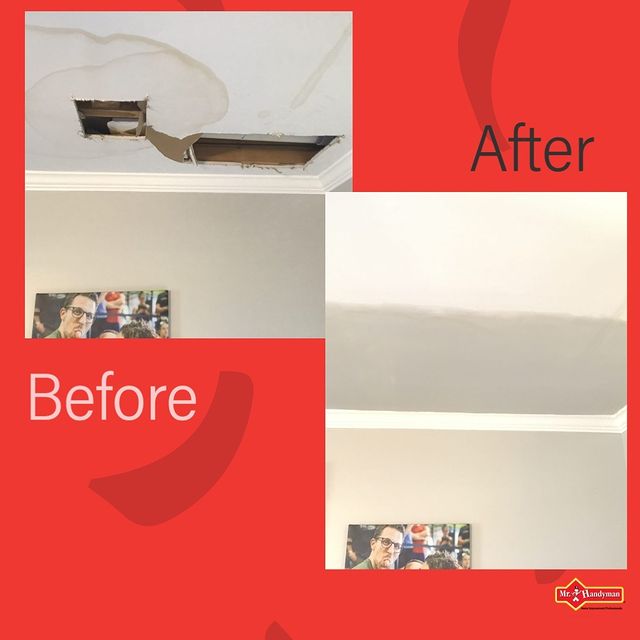 Drywall Repairs from Water Damage.