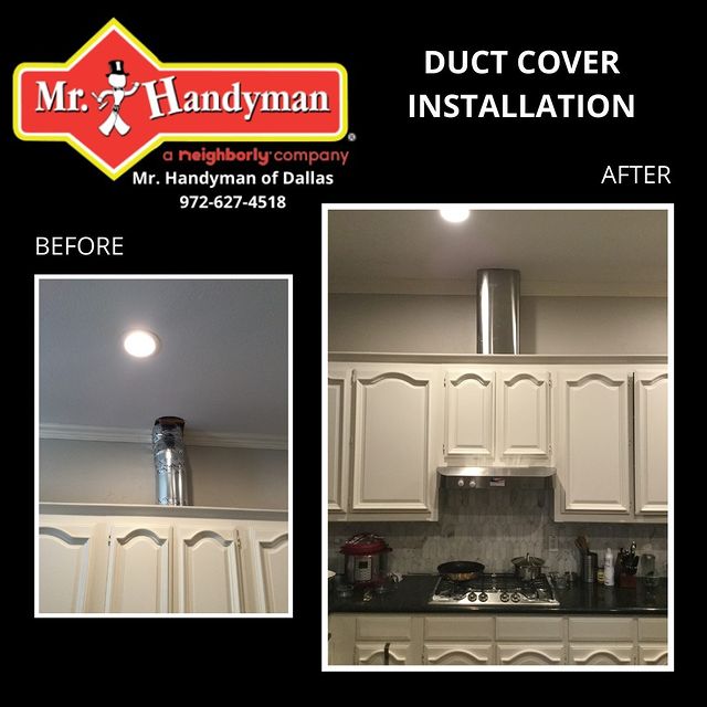 Duct cover installation sleek and polished look