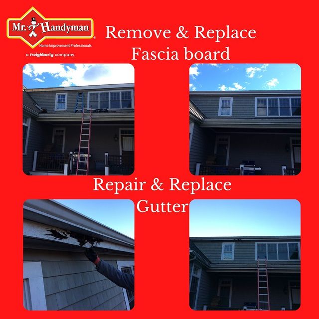 Outdoor fascia board repair.