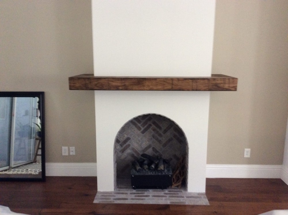 Fireplace mantel installation