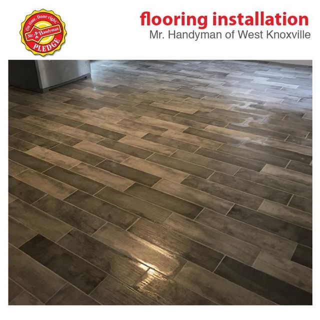 Newly installed flooring