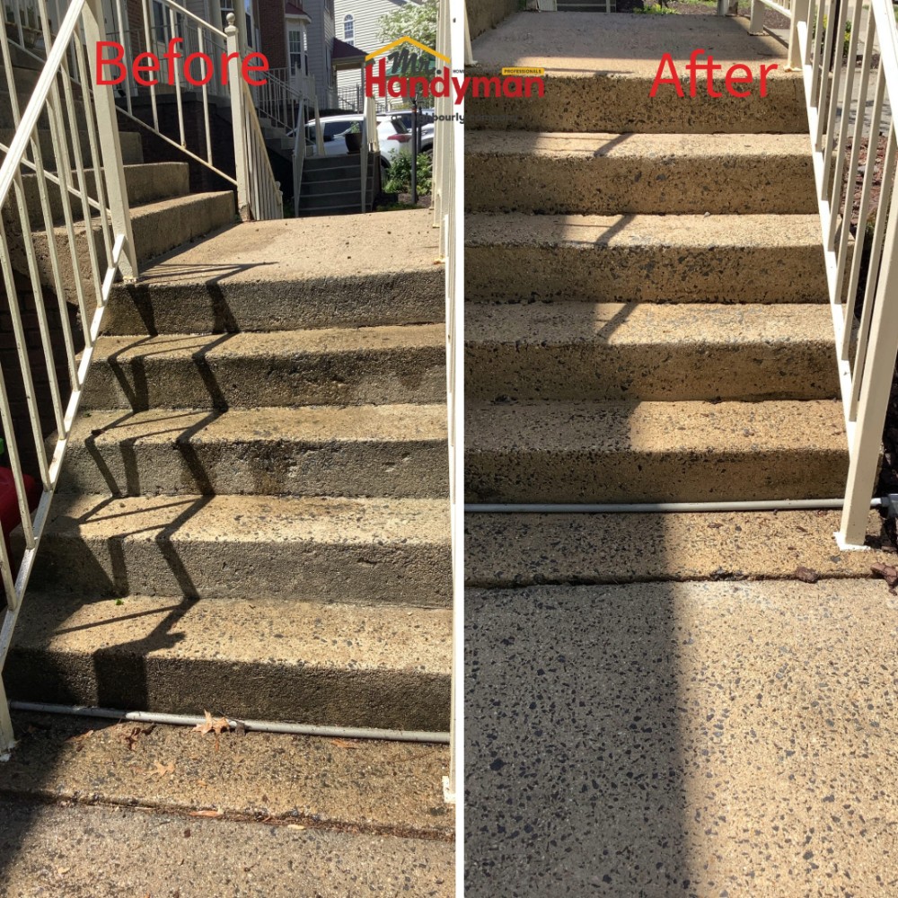 Front Stairs Pressure Wash Potomac Falls, VA