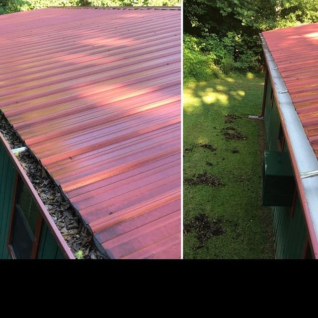 Gutters Cleaning Before and After
