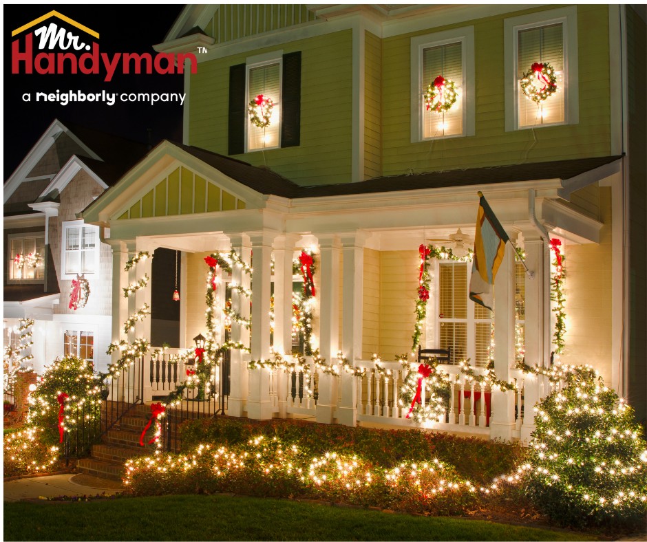 Hanging Christmas lights