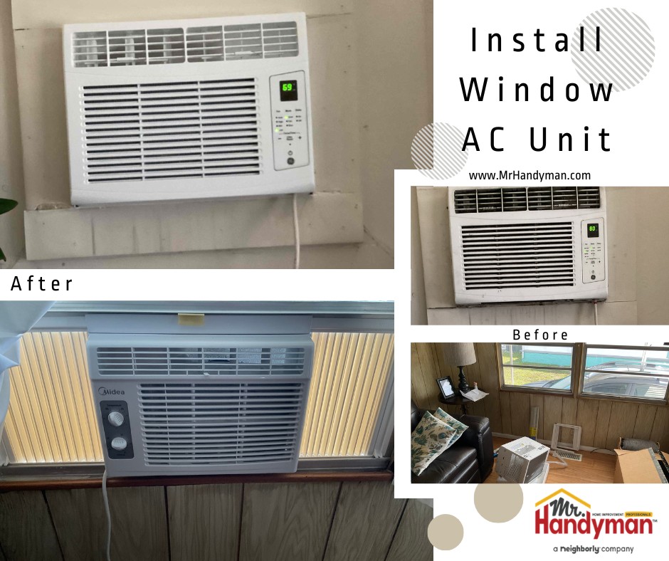 Install of window AC unit.