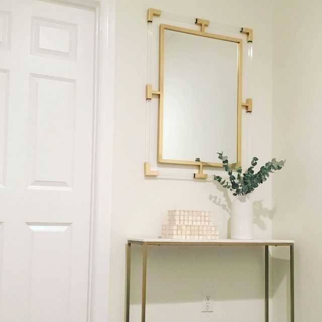 Installed customer mirror on wall