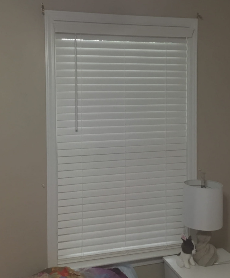 Installed window blinds