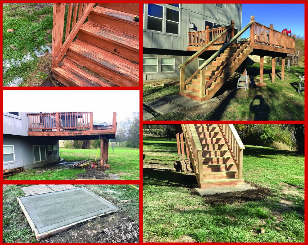 rebuilt deck steps
