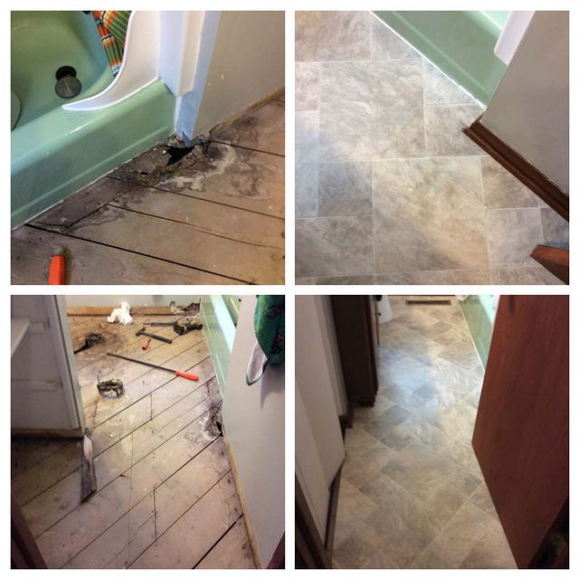 New bathroom floor!