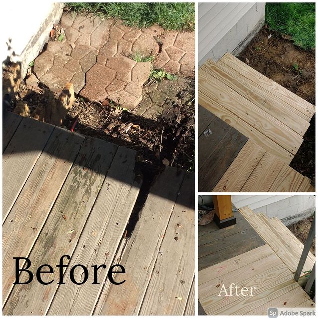 New deck steps and repair!