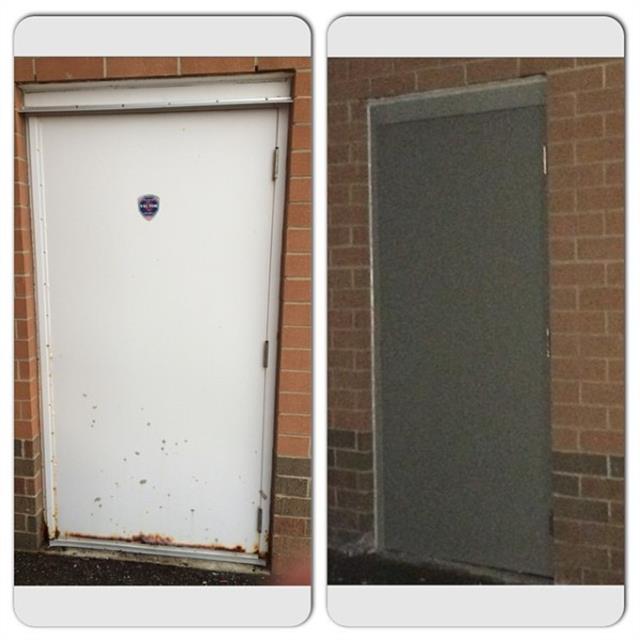 New emergency door at Staples.
