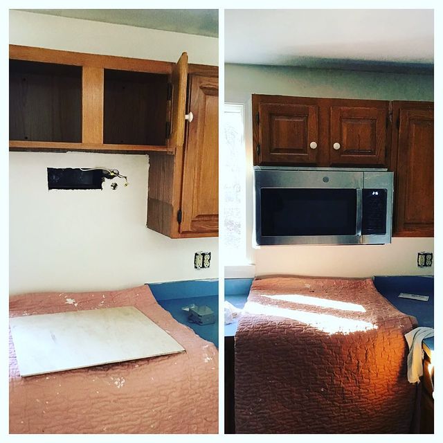 New microwave installation.