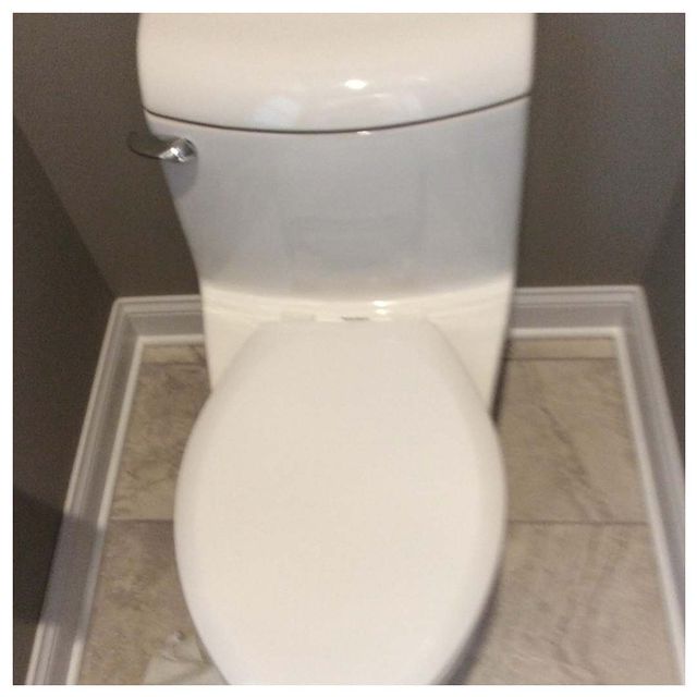 New one piece toilet install