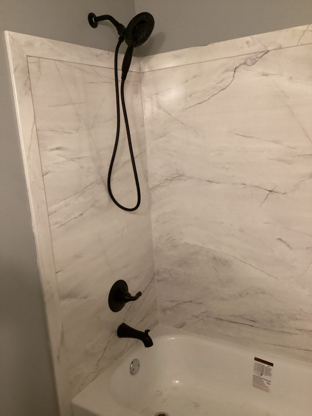 New shower surround & fixtures