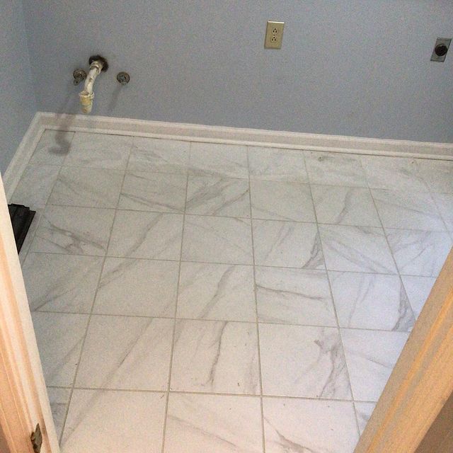 New tile flooring installation
