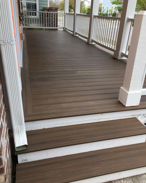Newly built Trex Composite double patio porches.