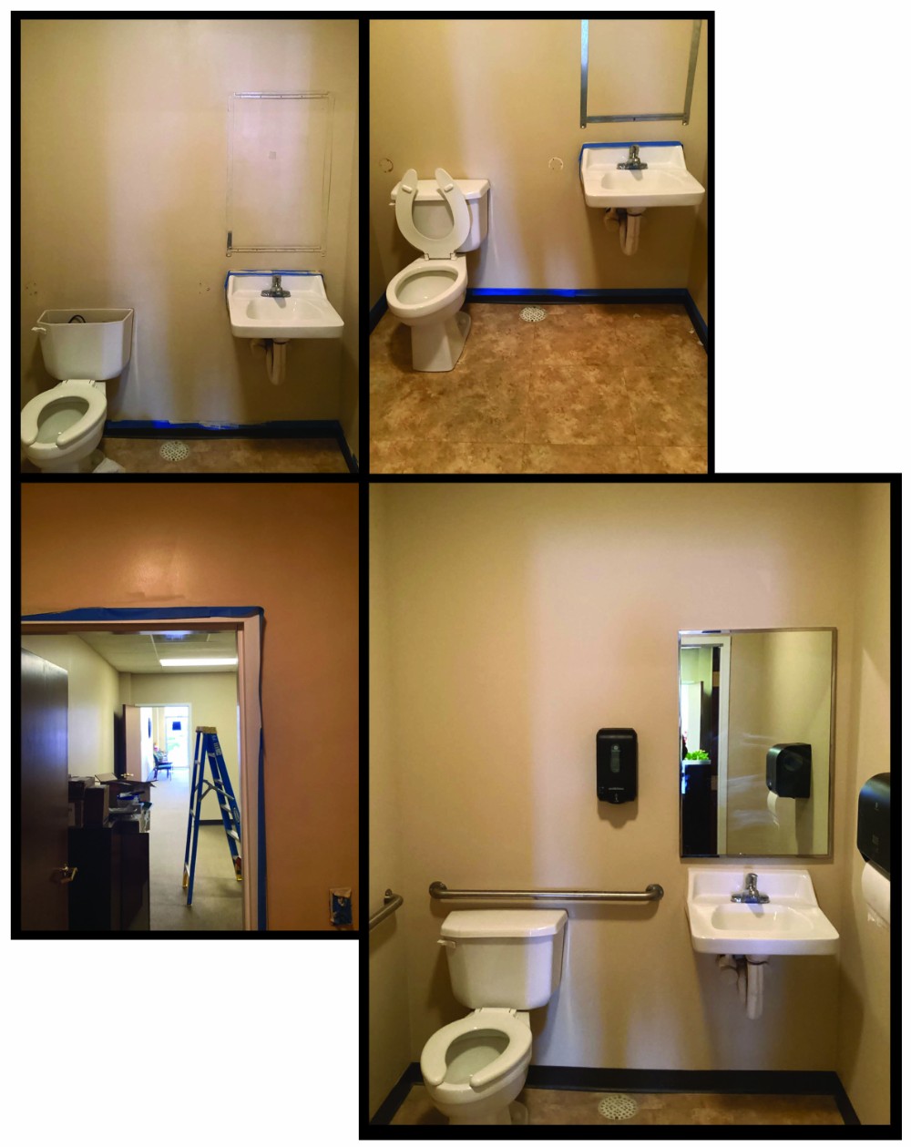 Bathroom before and after