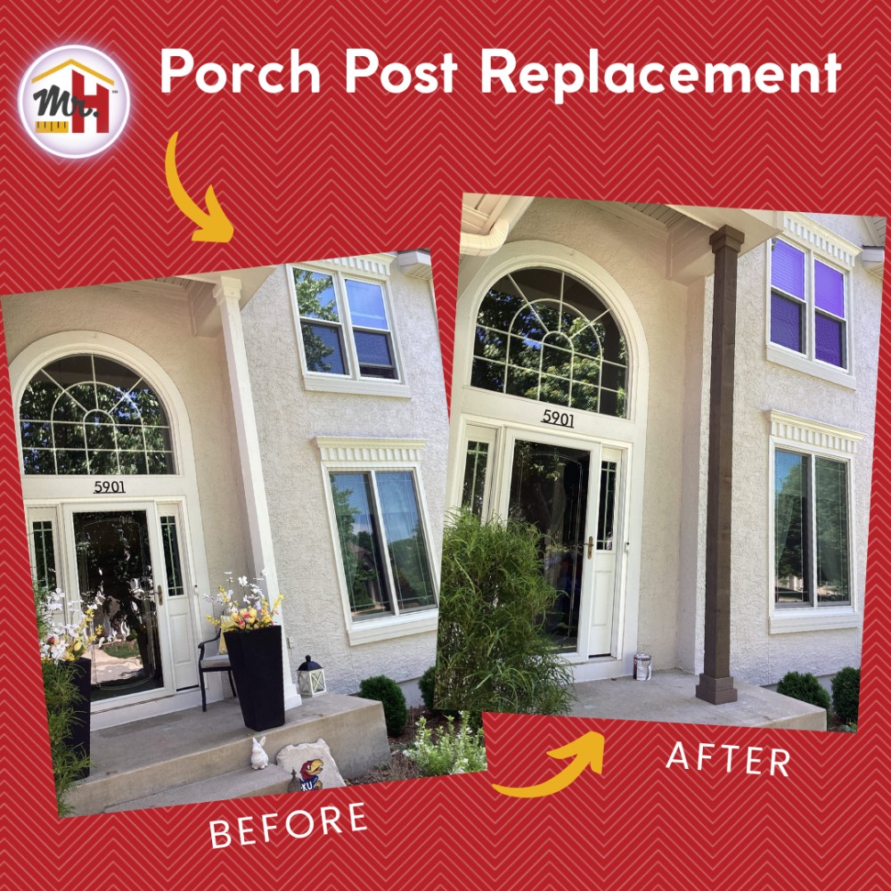 Porch Post Replacement in Overland Park